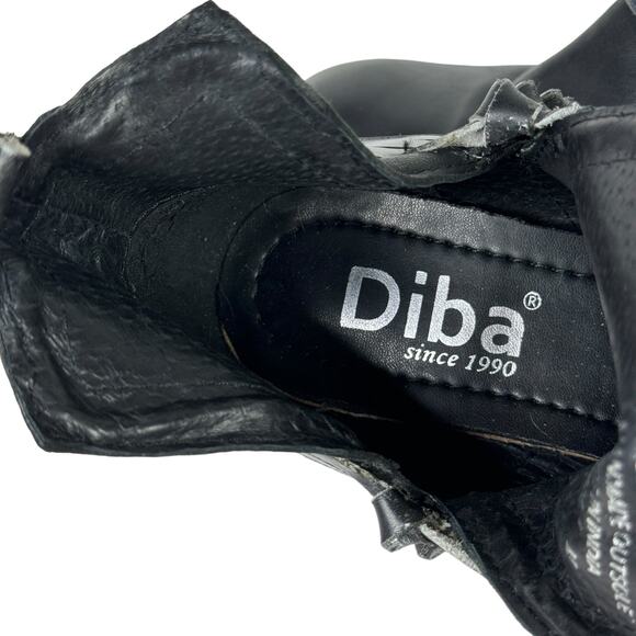 Diba Skyler Boots Women's SZ 8 Low Ankle Bootie Western Knotted Black Biker - Picture 11 of 11